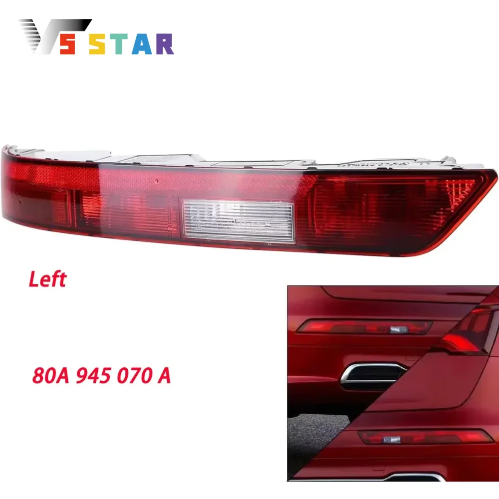 

8R0945095B Lower Tail Fog Brake Lamp Left Driver Rear Bumper Light For Audi Q-5 2018-2020 BUL & REFLECTOR LAMP ON R/BUMPER RH