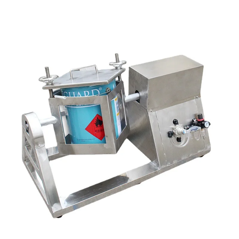 Vertical Highspeed Mixer 20L Stainless Steel Pneumatic Blender Mixer Single Barrel Mixing Pneumatic Swing Machine