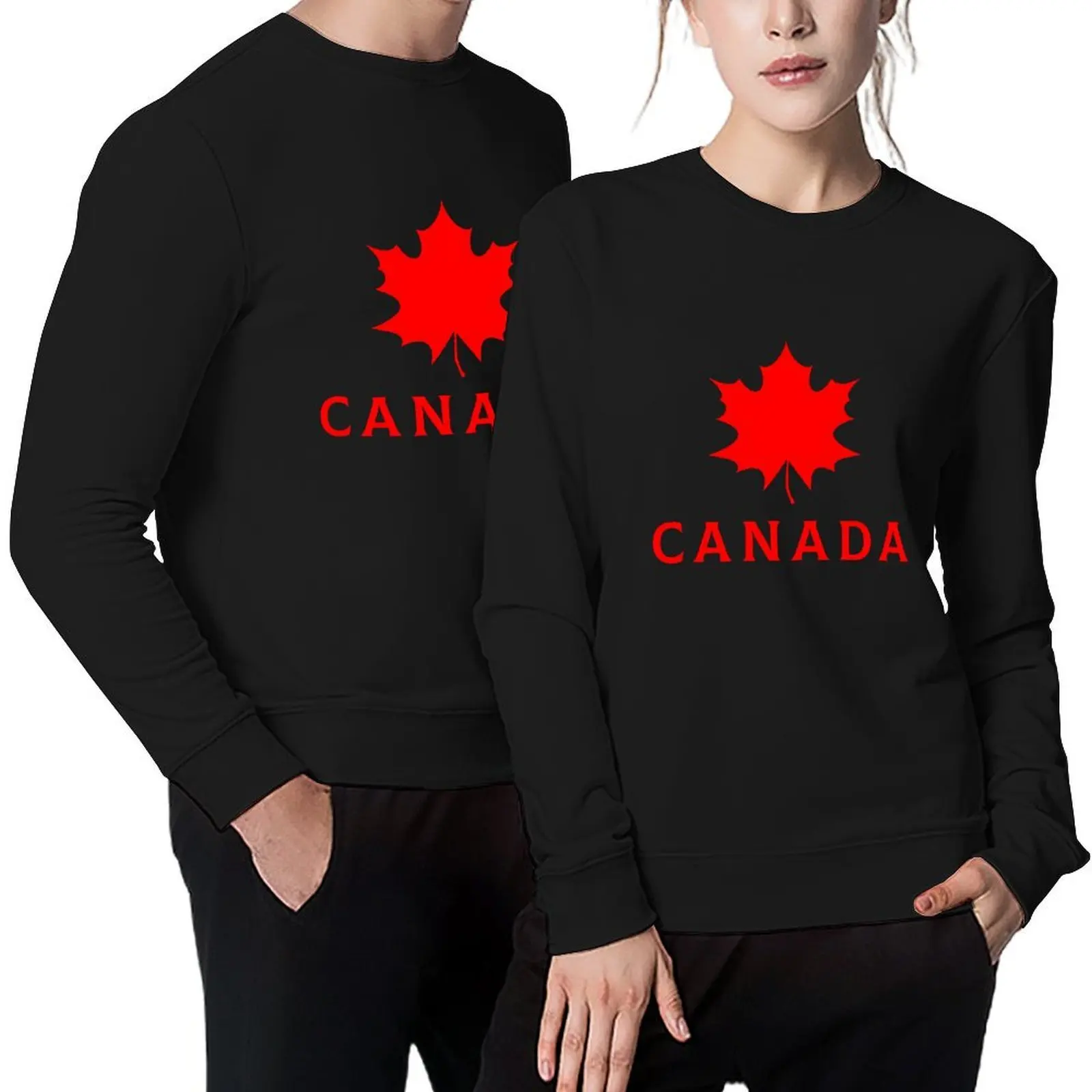 

Red Canada Maple Leaf Pullover autumn jacket men male clothes anime clothing men's sweat-shirt set new in hoodies & sweat-shirt