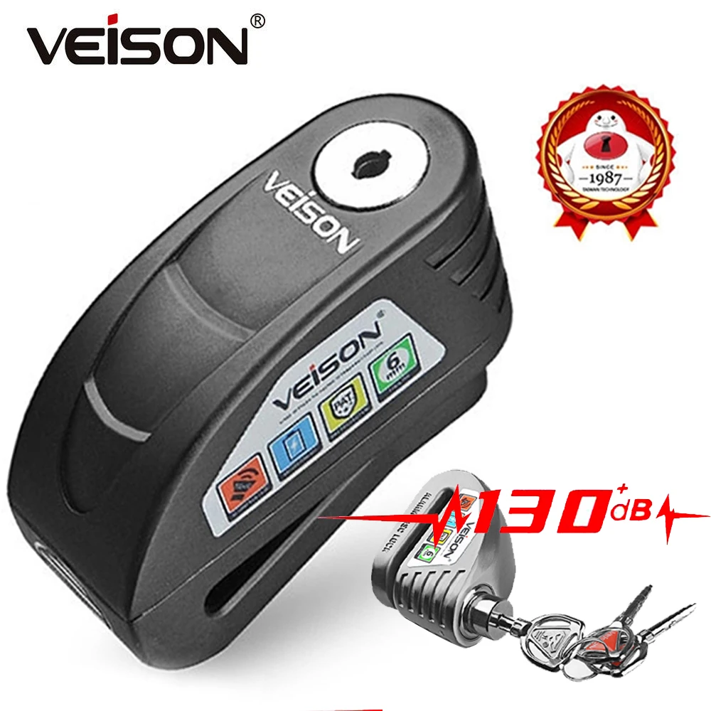 Outdoor Motorcycle Disc Brake Lock Anti-theft Waterproof Motorbike Alarm Lock Rust Resistant Bicycle Disc Brake Lock Safety