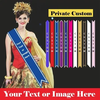 Custom text images sashes, party supplies, birthday bridesmaid pageants bachelorette personalized decor sashes, custom size