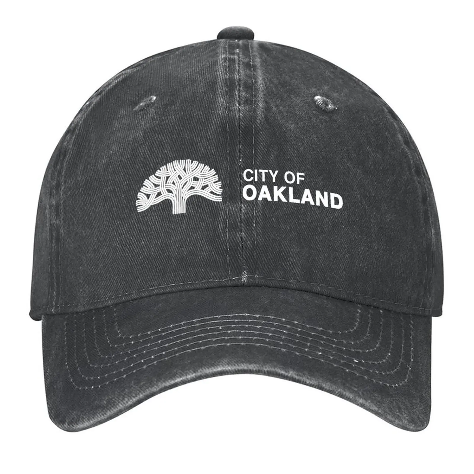 

Official logo of the City of Oakland, California -White Baseball Cap fishing caps man New Hat Winter hat Rave Woman Hats Men's