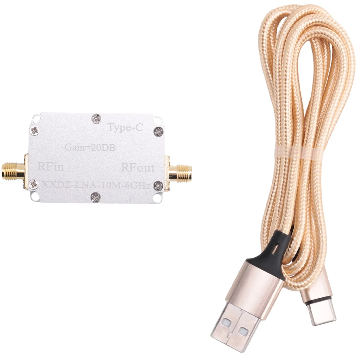 Amplificador de baixo ruído de 10m-6ghz ganho 20db alta planicidade lna rf sinal receptor de condução frontal para rádio fm, 20db