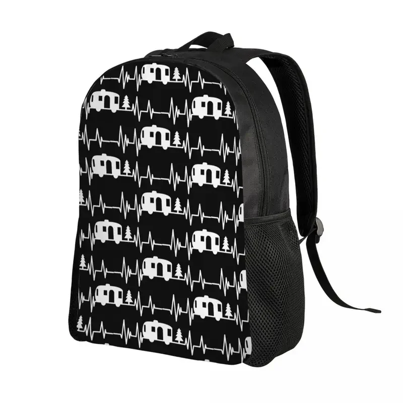 Heartbeat Camper Van Lover mochila de viaje, mochila escolar para ordenador, aventura, Camping, viaje en coche, bolsas de día para estudiantes universitarios