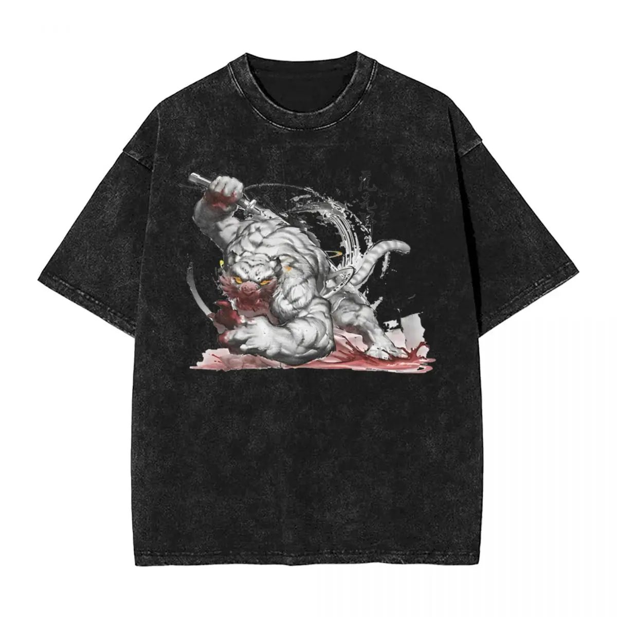 Black Myth Wukong Game T Shirts Hip Hop Washed Cotton Harajuku T-Shirts Retro Men Women Tops Streetwear Summer Tees