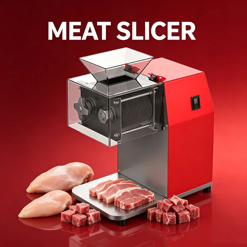 Multi-function Meat Slicer Machine Vegetable Cutting Machine Commercial Electric Meat Cutter Shredded Diced Mince
