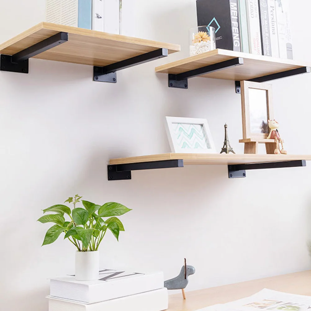 

Floating Shelves Bracket Stainless Steel Heavy Duty Load Bearing Wear Resistant Easy DIY Installation for Shelves