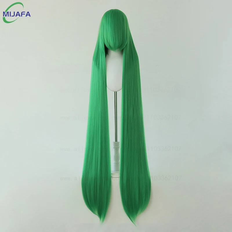 700g High Quality 59" 150cm Long Straight Cosplay Wig With Bang Blond Brown Red Green Blue Heat Resistant Hair Colors Anime Wigs image 3