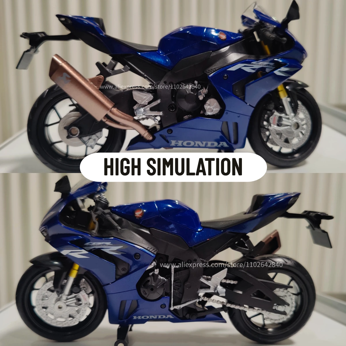 ホンダcbr 1000rrr-r,レプリカ,モーターサイクルモデル,ミニコレクタブルドール,ミニチュアギフト,1:12