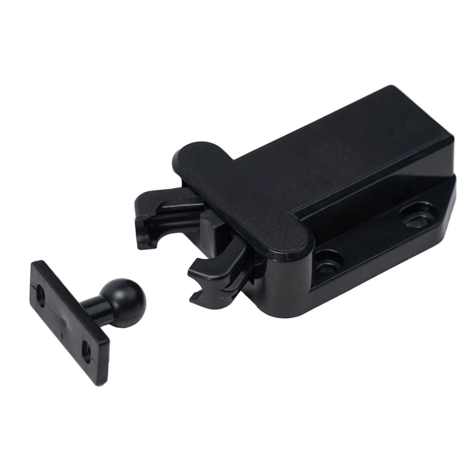 Push-Operated Cabinet Catch Set 4 pcs for Drawer Fronts and Cabinet Panels Requiring No Drilling Through Visible Surfaces