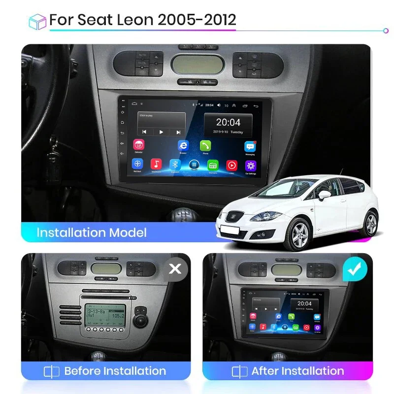 

Android 13 radio For Seat Leon 2 MK2 Altea XL 2004-2015 Car stereo Multimedia Video Player carplay Auto GPS Navigation 2DIN DSP