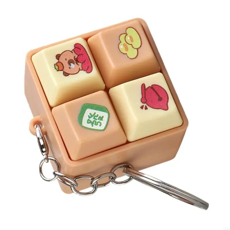 Cute Cats Themed 4 Grids Stress Relief Button Toy For Office School And Travel Portable Fidgets Clickers With Tactile Fe