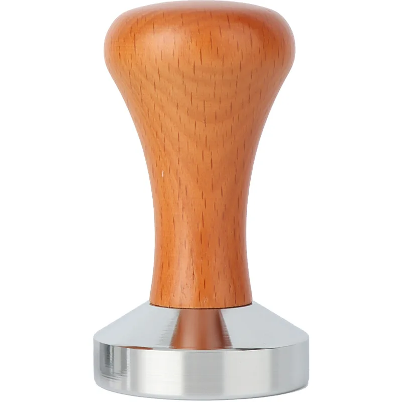 Prensa de café de acero inoxidable, Base plana, granos de Espresso con prensa manual, herramientas de martillo de polvo de café, 49mm, 51mm, 53mm,