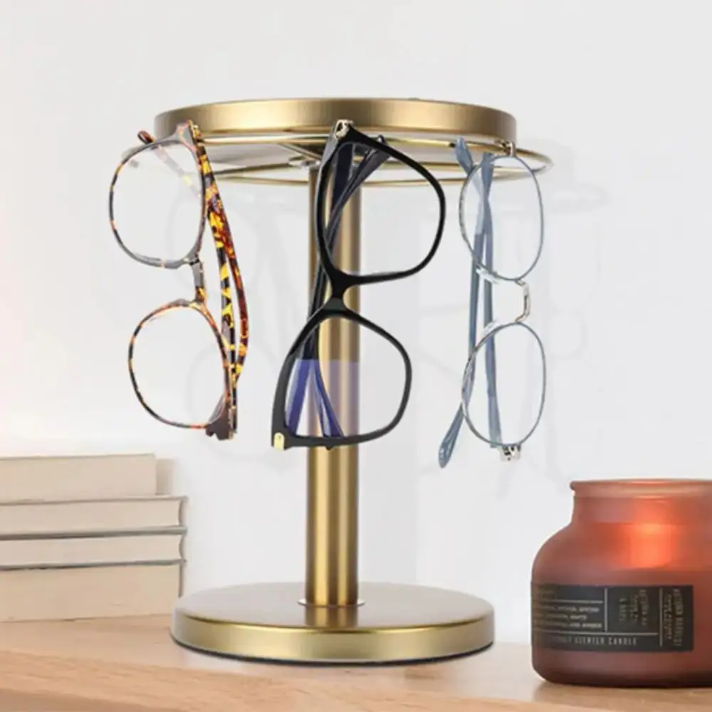 

Metal Organizers Sunglasses Rack 360° Rotating Removable Tray Eyewear Display Multiple Storage Stainless Steel Sunglasses Holder