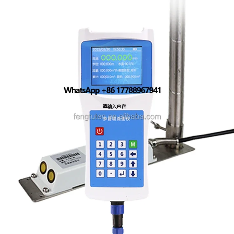 

Handheld Doppler Flow Meter Open Channel Flow Measuring Instrument Sewage Pipe Flow Speed Detector