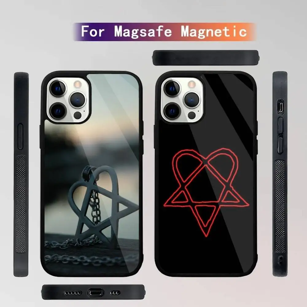 

Him Ornate Heartagram Phone Case For iPhone 16,15,14,13,12,11,Plus,Pro,Max Mini Magsafe Magnetic Wireless Charging