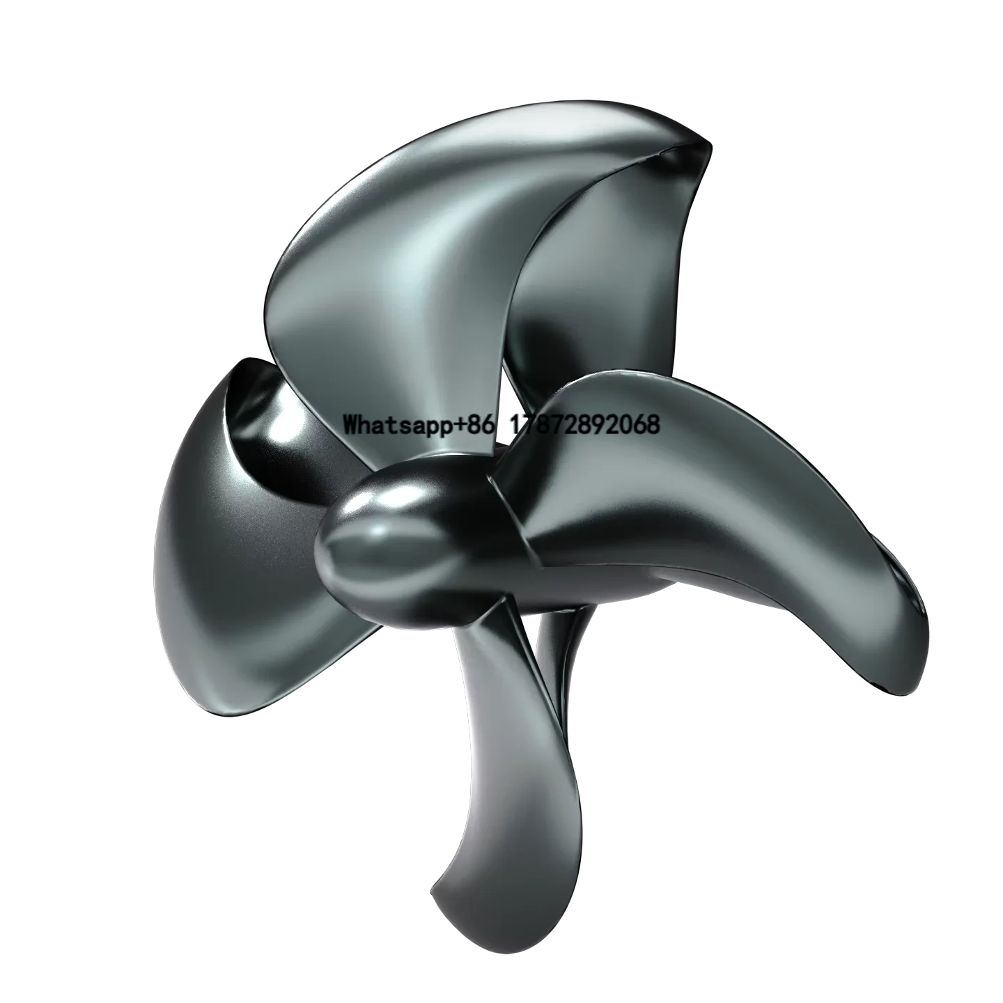 New Low Noise and Efficient 4-Blade Circular Propeller with 0.2-5m Diameter