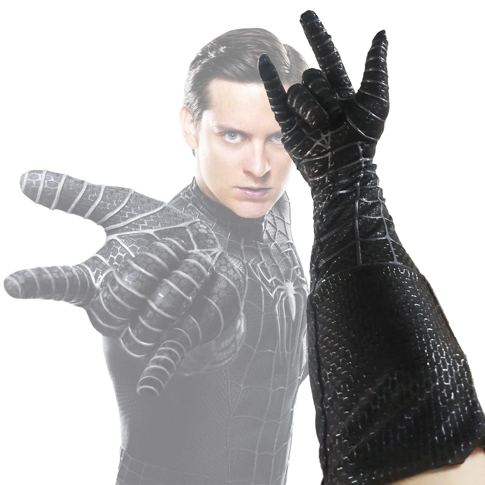 ブラックトビースパイダーマン 3 手袋ヴェノムスクリーンプリント