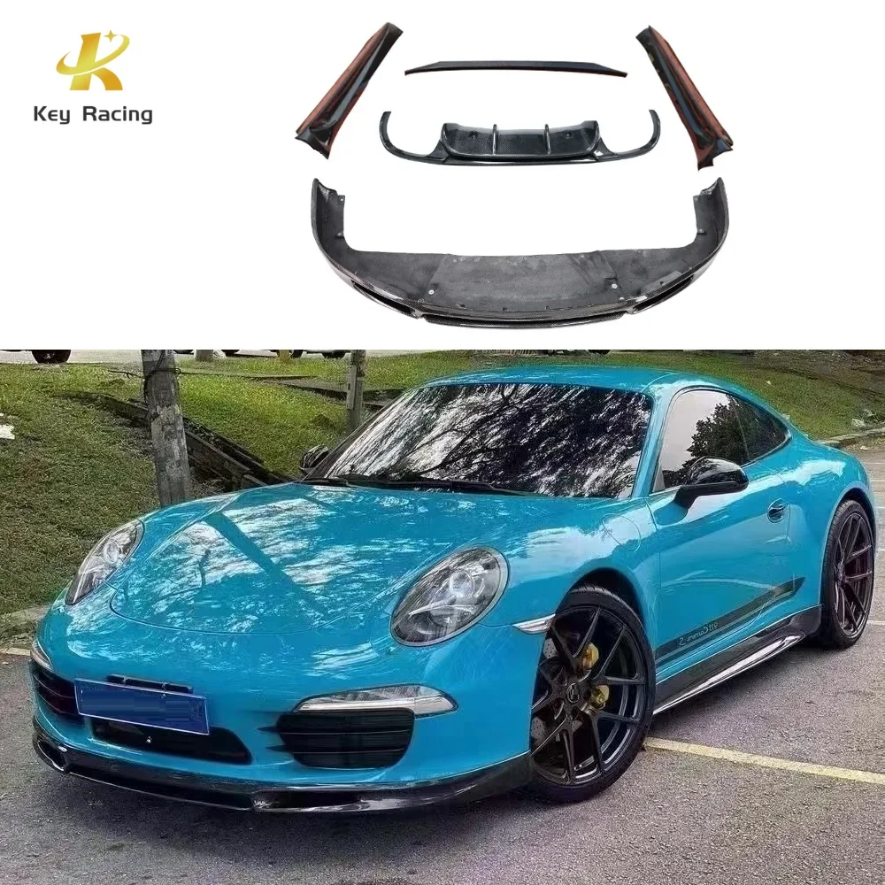 

Высокое качество углеродного волокна V-образный обвес, передняя губа, задний бампер, диффузор, боковые юбки, задний спойлер для Porsche 911 991
