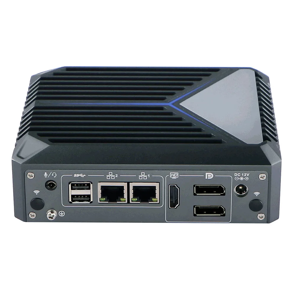 Fanless Mini Pc 3 Intel I225-V 2.5G Lan J6412 1xHD 2xDP Schakelaar Zachte Router Vpn Server Esxi Robuuste Firewall apparaat