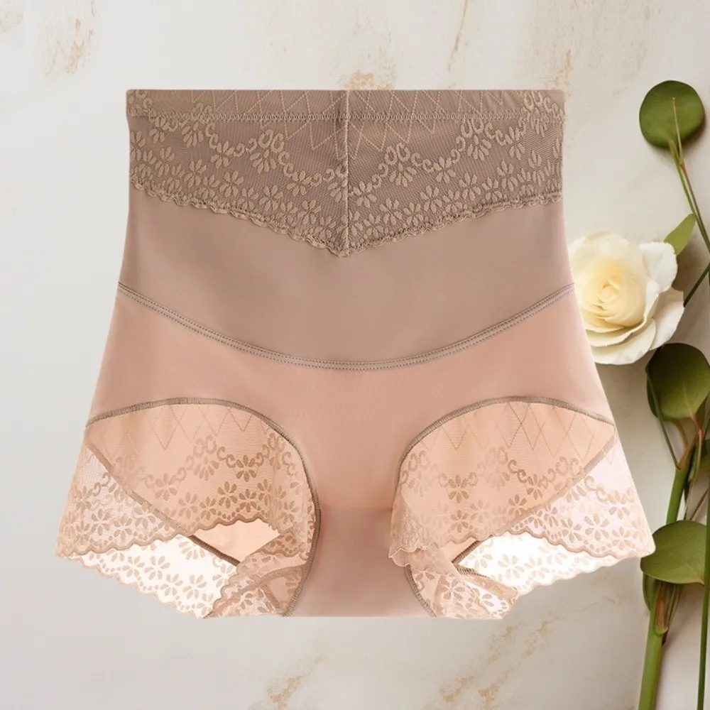 

Lace Flower Shapewear Panties Women High Waist Cotton Crotch Seamless Underwear Belly Contracting Tummy Control Underwear