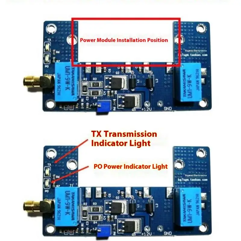 80W UHF VHF RF Power Amplifier Board Kits 130-170M 400-470M For RA30H4047M RA60H4047M Walkie-talk Ham Radio RA M S
