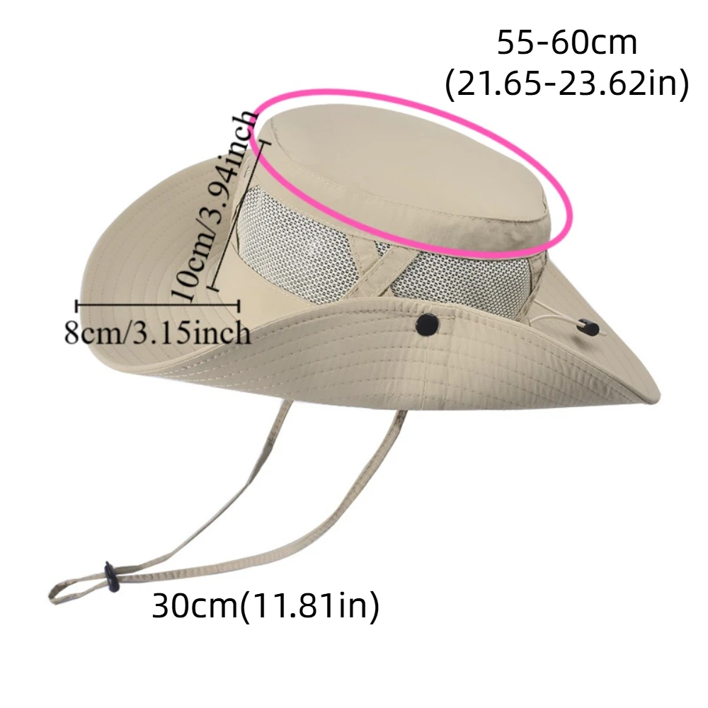 أزياء النايلون شبكة صياد قبعة سريعة الجافة الأشعة فوق البنفسجية حماية للطي قبعة دلو للماء واقية من الشمس قبعة الشمس الصيد