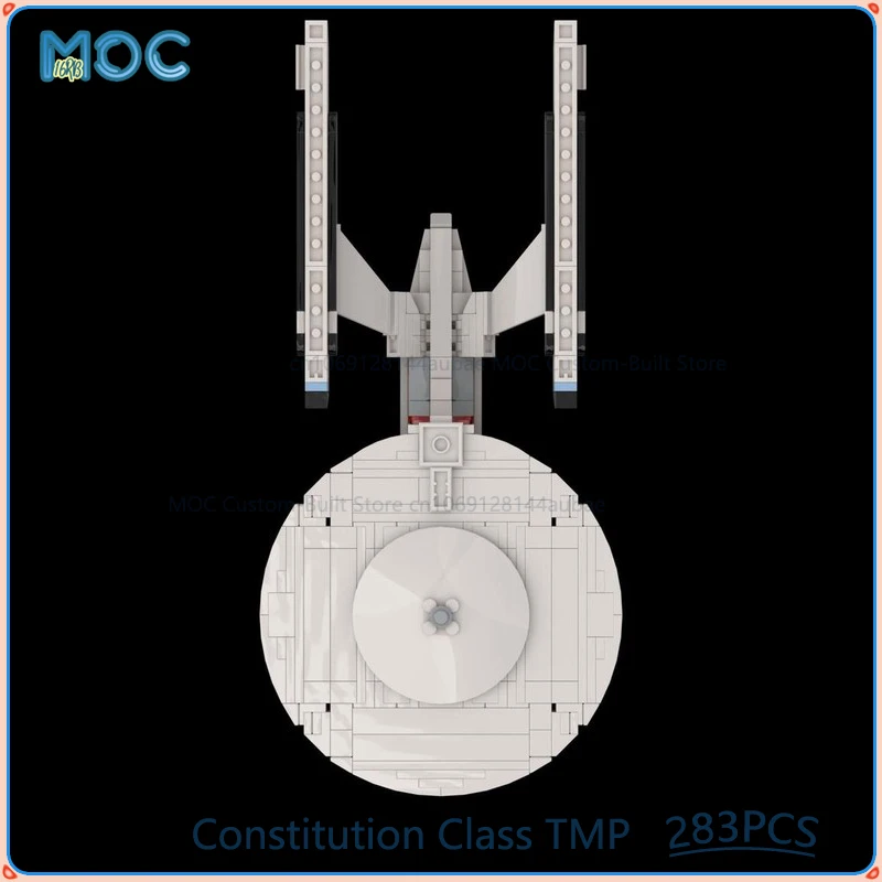 1:1500 Scale Constitution Class TMP (Enterprise) Model MOC Building Blocks DIY Assemble Bricks Space Toys Gifts 283PCS