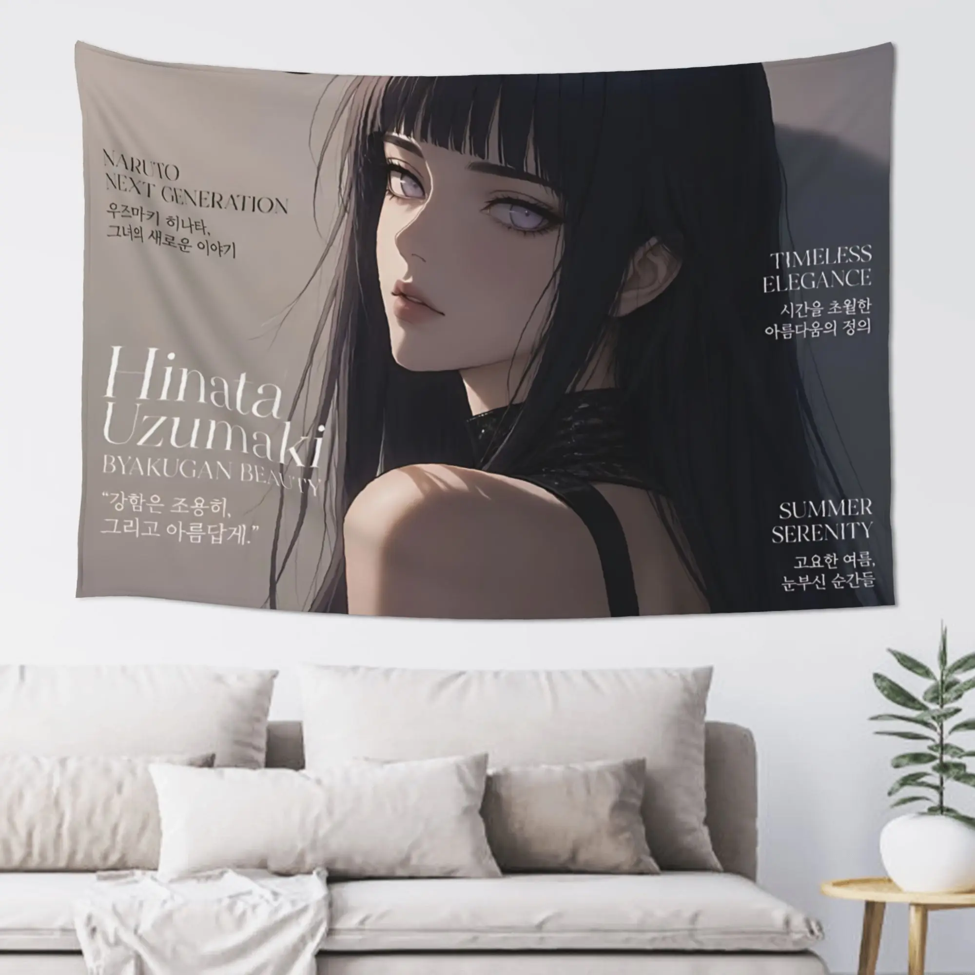 Cutecore Naruto Anime Theme Tapestry Bedroom Decoration Hinata Wall Hanging Blanket Tapestry Cool Stuff For Room