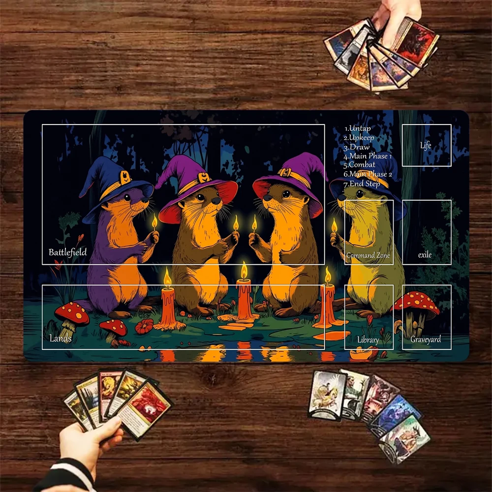 

Playmat tcg ccg desktop gaming mats Magic Dragon Trading Card Battle game pad Mousepad rubber anti-slip edge-locking process