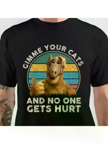 

Funny Cartoon Print, Men's Graphic T-shirt, Casual Comfy Tees for Summer, Mens Clothing
