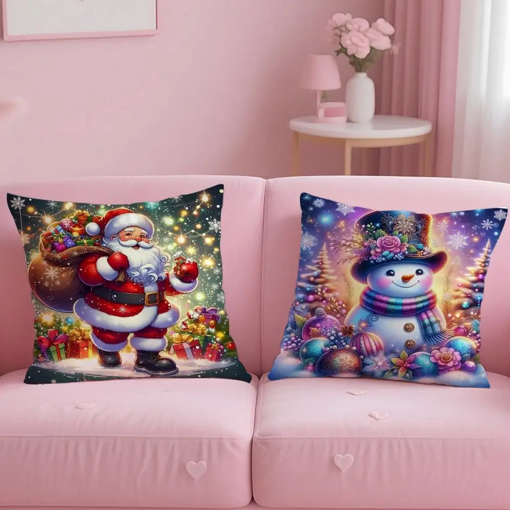 C-CreativeS C-ChristmasS C-CushionS Cushion Cover Comfortable Reversible Pillow Cover Ideal for Car Sofa Bedroom & Beyond