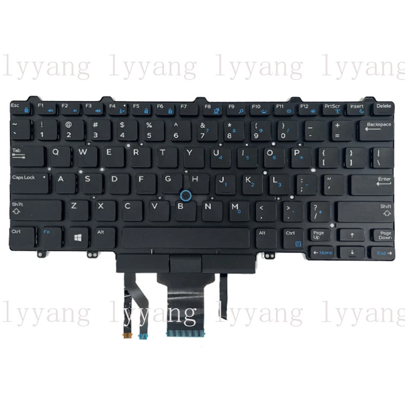 Teclado retroiluminado em inglês para notebook Dell Latitude E5440 E5450