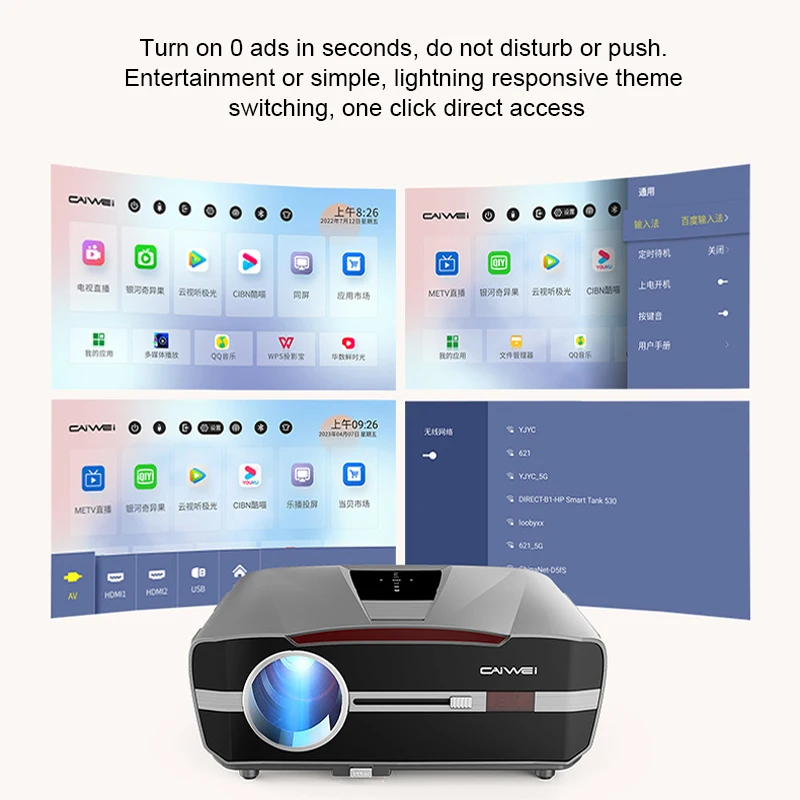 4.0KG Projector D7K/T6 4K Android 10 Dual Wifi6 14300ANSI BT5.0 1080P 1280*720P Home Cinema Smart Outdoor Projetor VS HY300