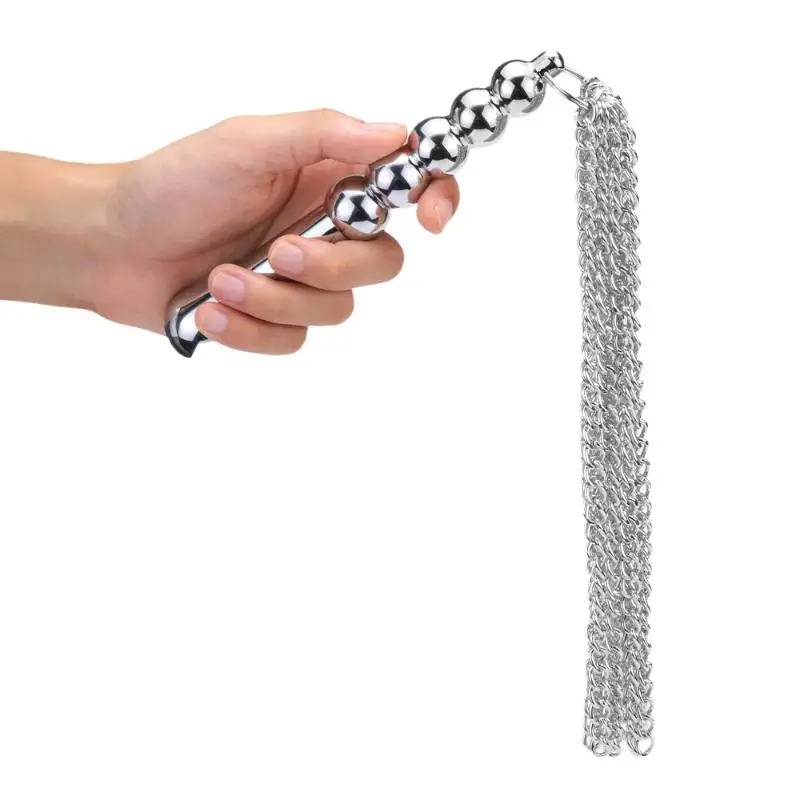 Metalowy uchwyt, bat łańcuchowy, flogger, pałeczka do flirtowania, fantazja, zabawka erotyczna do flirtowania, zabawka erotyczna do seksu analnego, masturbacji, zabawki BDSM dla dorosłych.