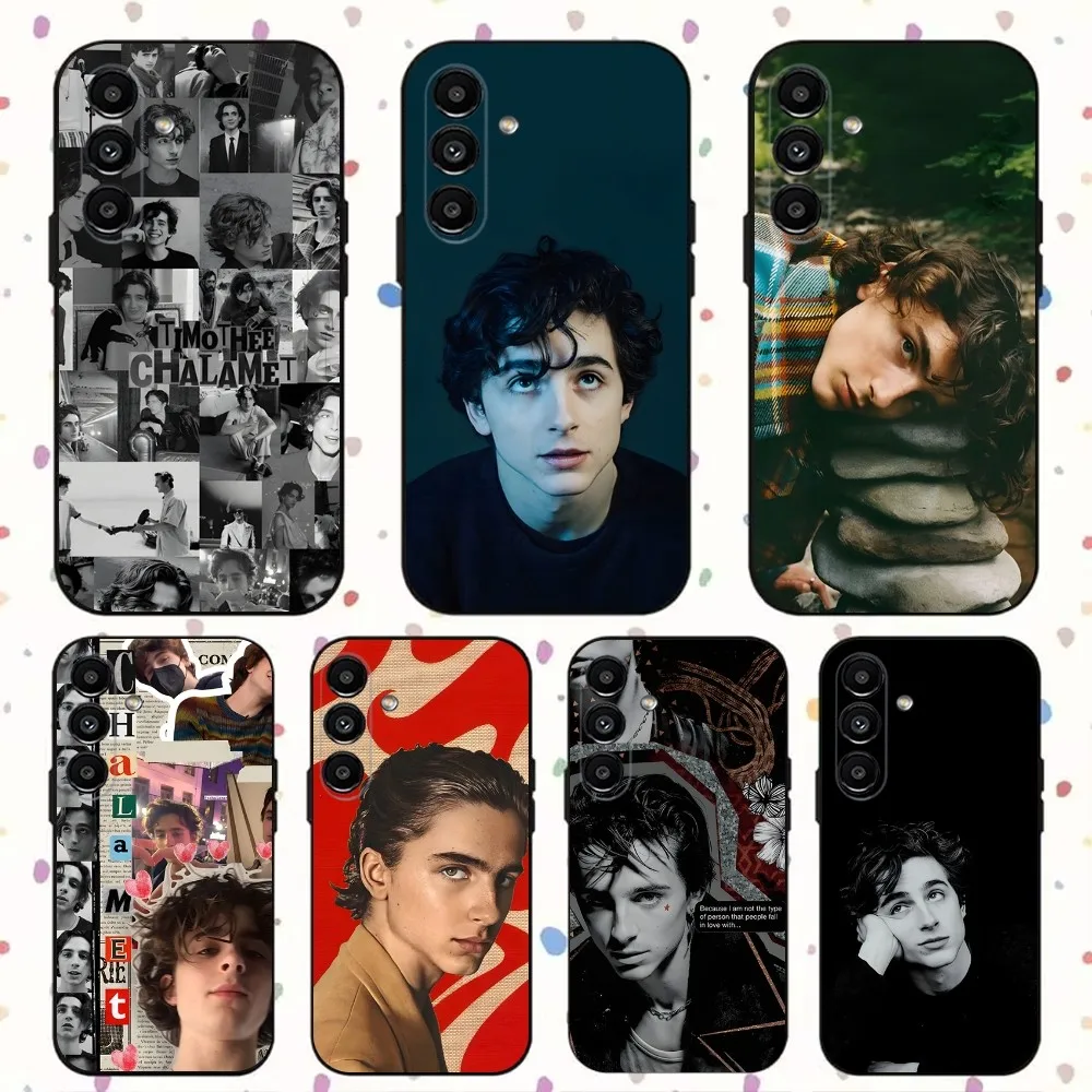 

T-Timothee Chalamet Phone Case For Samsung S24,S21,S22,S23,S30,Ultra,S20,Plus,Fe,Lite,Note,10,9,5G Black Soft Cover