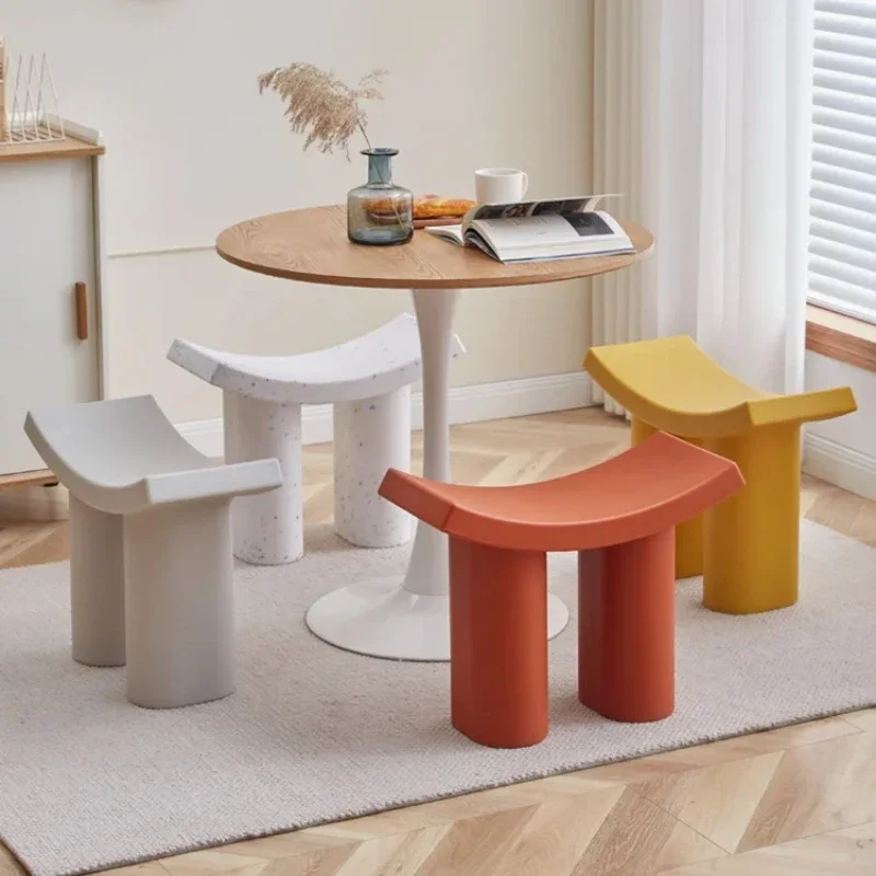 Nordic Plastic Sofa Stool Long Shoe Stool for Home Simple Door Stool Flying Elephant Living Room Chair Chic Entryway