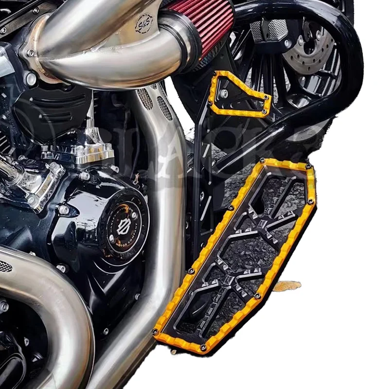 

STLF Modified Front and Rear Big Foot Pedal Rest for Harley-D Motorcycles New Steel and Aluminum Part Accessory FOOTBOARDS