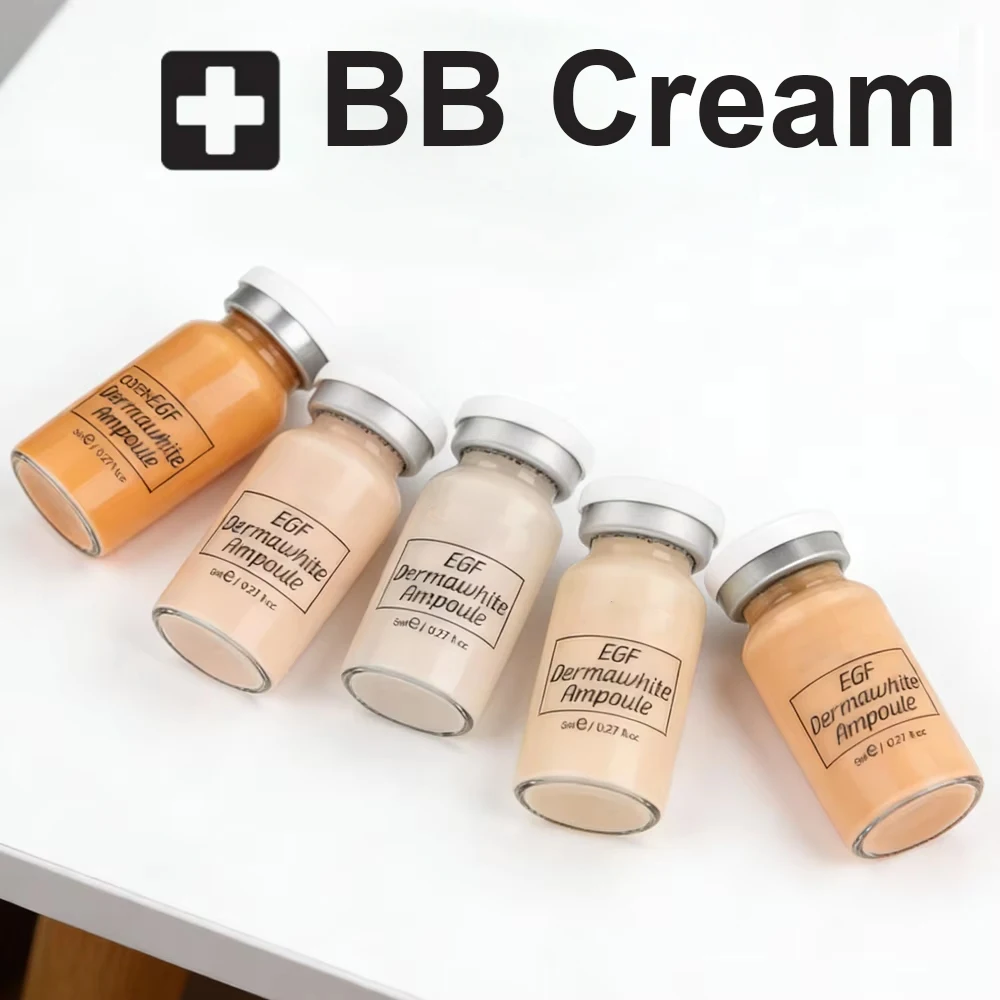 Kit de Suero Facial Coreano de 8ml con Ampolla de Crema BB, Blanqueador, Iluminador e Hidratante con ADN de Salmón