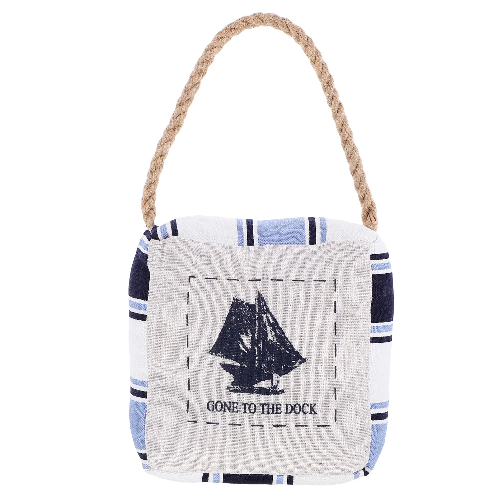 

Nautical Fabric Stopper Decorative Weighted Sturdy Floor Protector Anti Collision Home Interior Cute Bedroom Bathroom Room