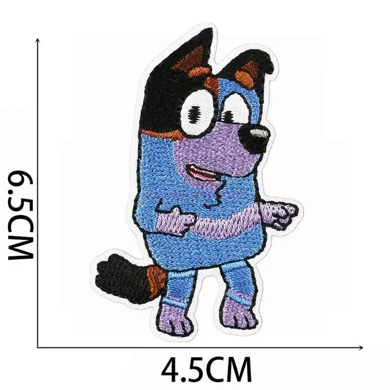 Moose Cute Bluey Family Cartoon Puppy Embroidery Cloth Patch Cartoon Creative Patch Patch Sewing Decoration Embroiderys Ironings