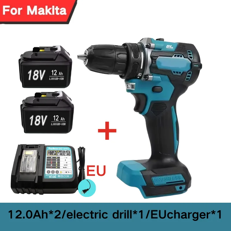 

18VDDF487 13MM Rechargeable Cordless Electric Drill Brushless Electric Impact Screwdriver Power Tools for Makita 18V Battery pin