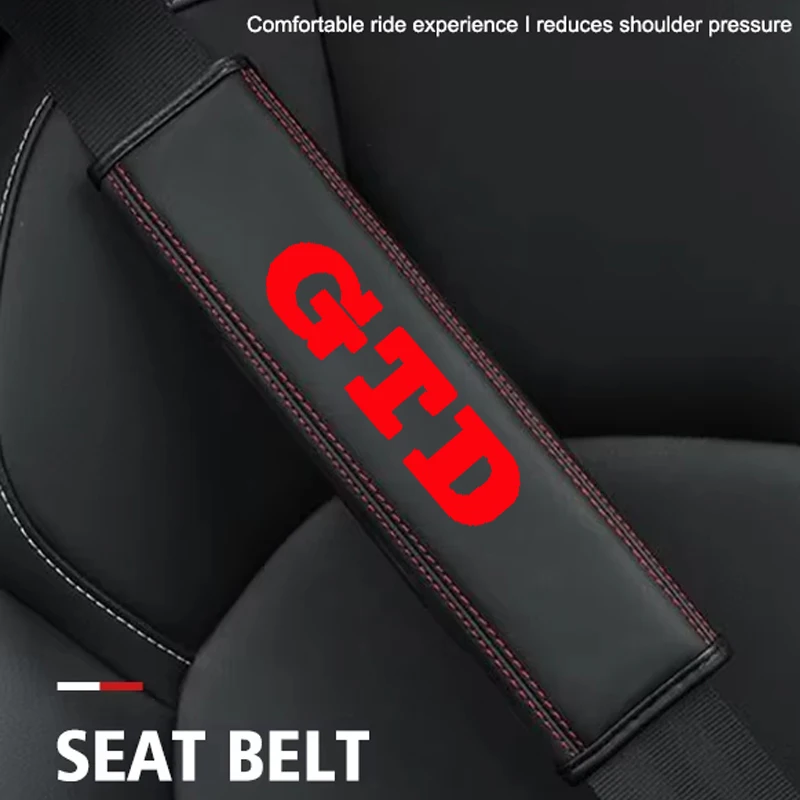 2 قطعة غطاء حزام مقعد السيارة حامي الكتف وسادة منصات اكسسوارات ل Volkswagen VW GTD GTE العلبة جولف Rline MK6 بولو باسات #3