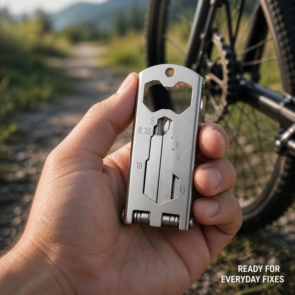 Compact 13 in 1 Pocket Multitool Stainless Steel Screwdriver Set Hex Driver Knife Ruler Bottle Opener for Home Outdoor Use