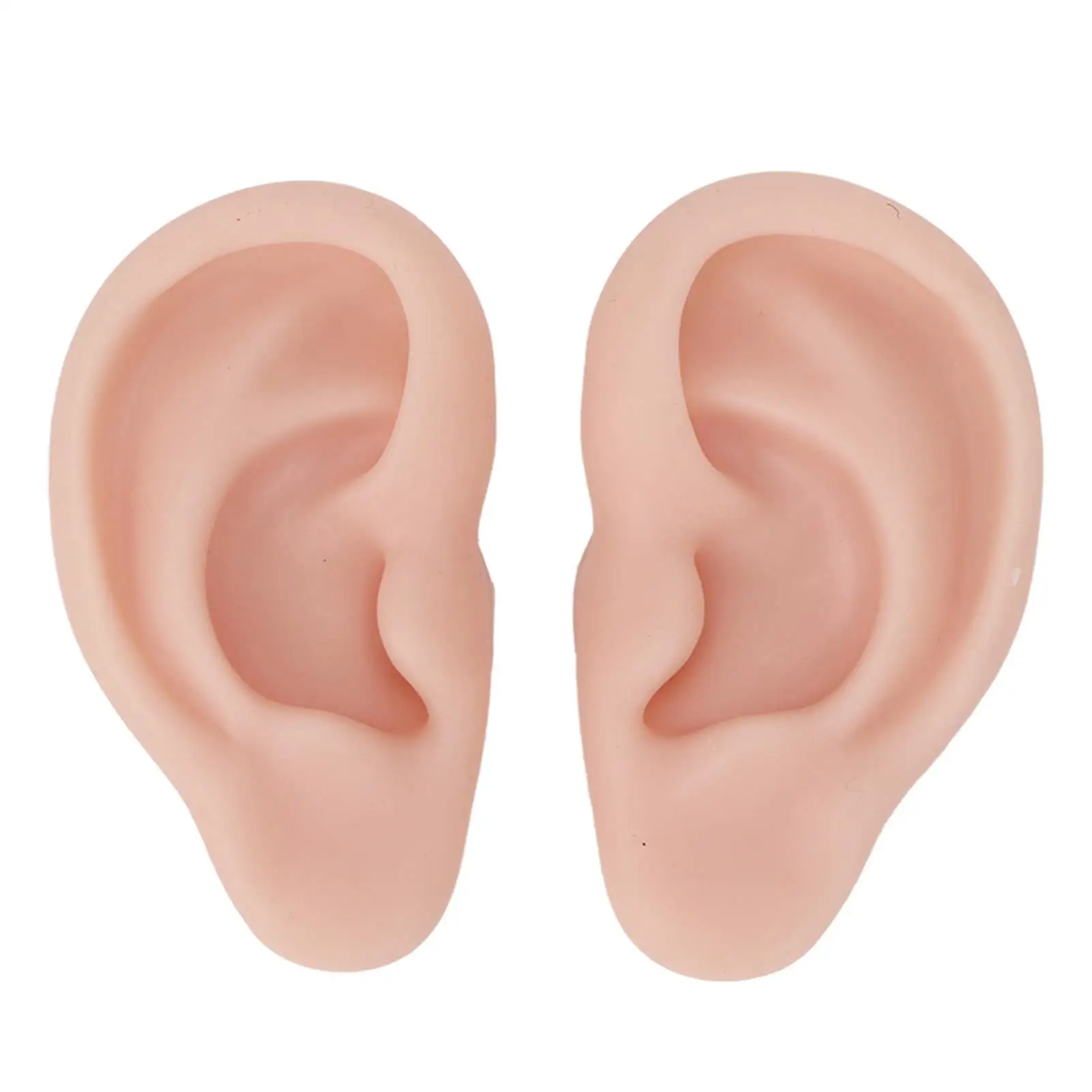 

1 Pair Silicone Ear Model Soft Flexible Earring Display Ear Piercing Practice Tattoo Accessory