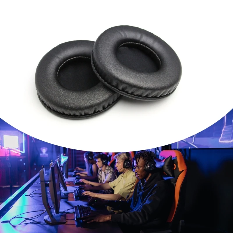 

Round 45-110mm Earphone Cover Replacement Sponge Earpads Universal Ear Pads Protein Leather Earmuffs Earbud Cushion