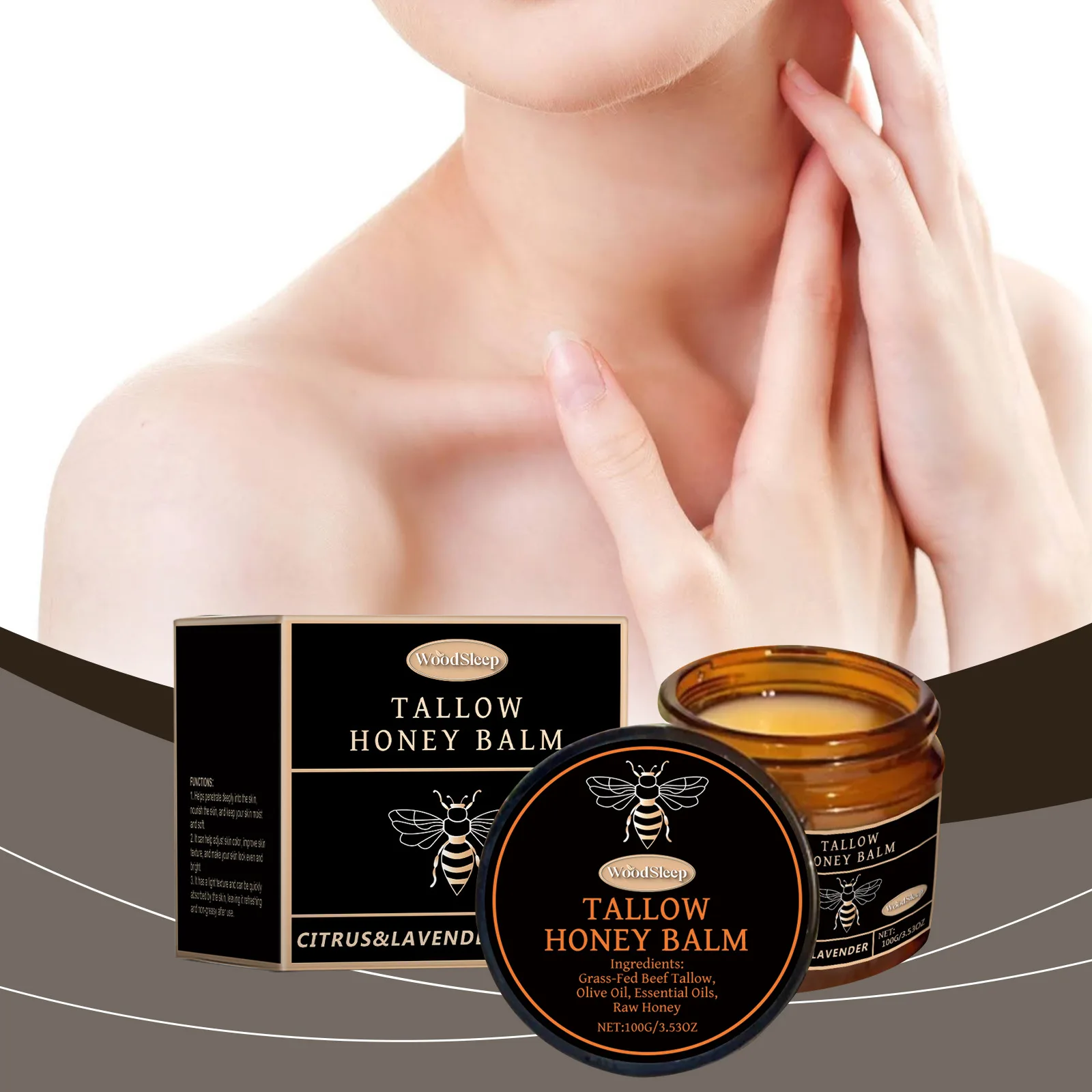 

Beef Tallow Face Cream Dark Spots Removal Fine Lines Repair Firming Lifting Sagging Improvement Moisturizing Nourish Skin Care