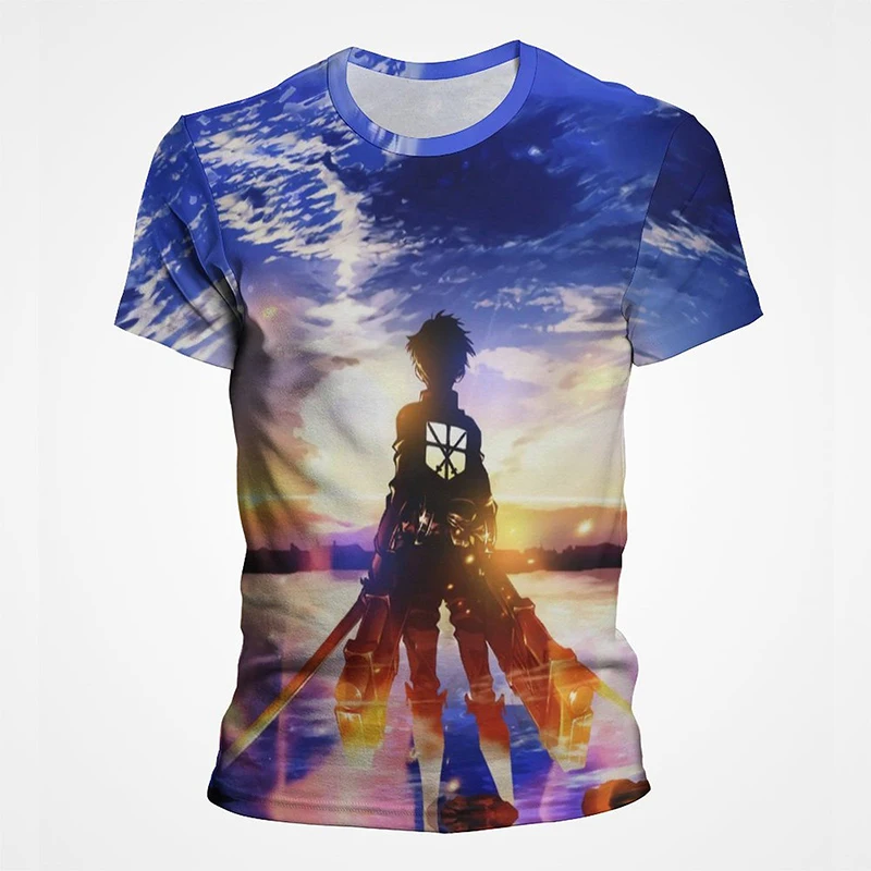 New Giant Attack on Titan 3D Print T-Shirt Men Women Funny Anime Short Sleeve Tshirts Oversized Harajuku Tees Tops Kid Clothing