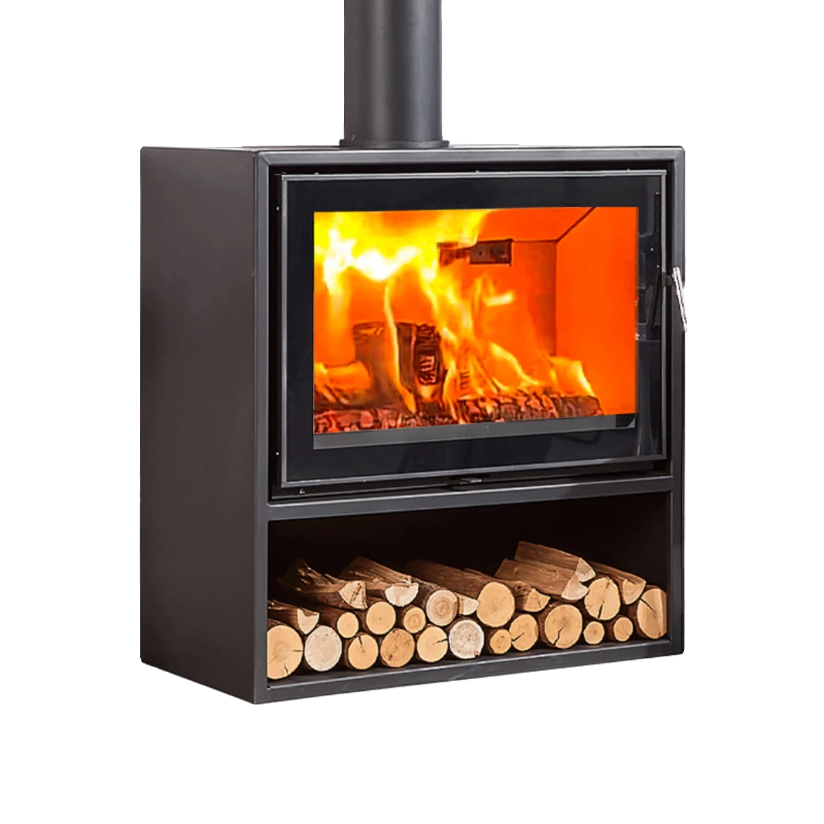 Wood burning real fire fireplace, thickened steel plate, wood burning fireplace for heating, wood burning fireplace