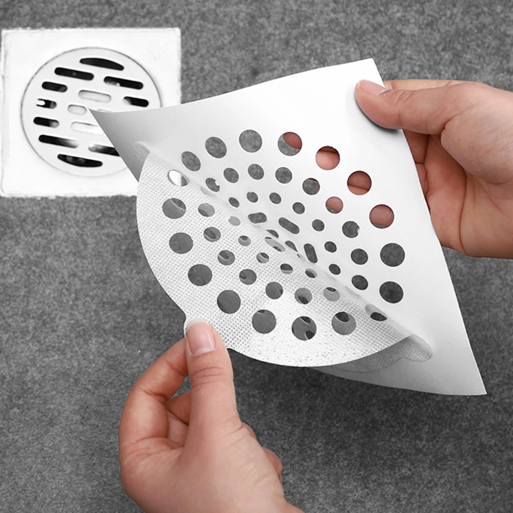 

20pcs Catcher Non Woven Stickers Disposable for Kitchen Sink Bathroom Sewer Draining Mesh Sewer Filter Floor Drain Mesh